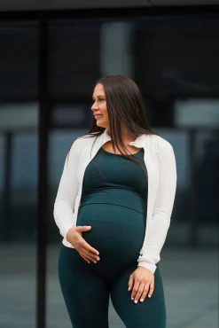 BASE Maternity Tights - Sea Green