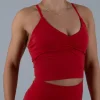 Opule Triangle Shape Top - Cherry Red