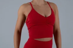 Opule Triangle Shape Top - Cherry Red