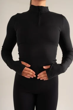 Sculpt Half Zip Black
