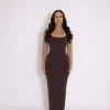 Shape long dress Espresso