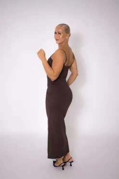 Shape long dress Espresso