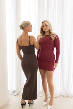 Shape long dress Espresso